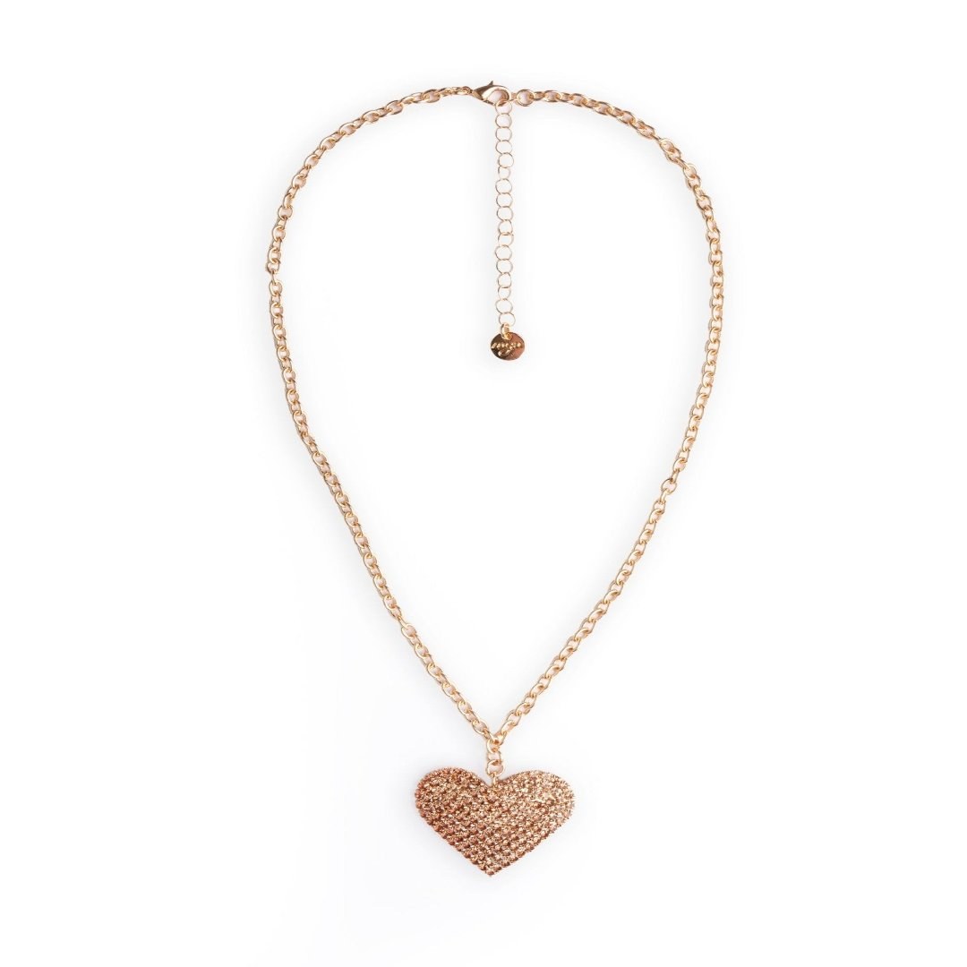 Collana cuore strass — Ambra