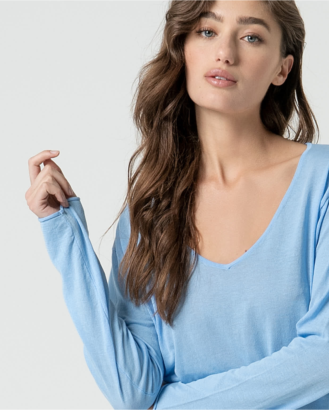 Maglia scollo v — Arancio, foto 2