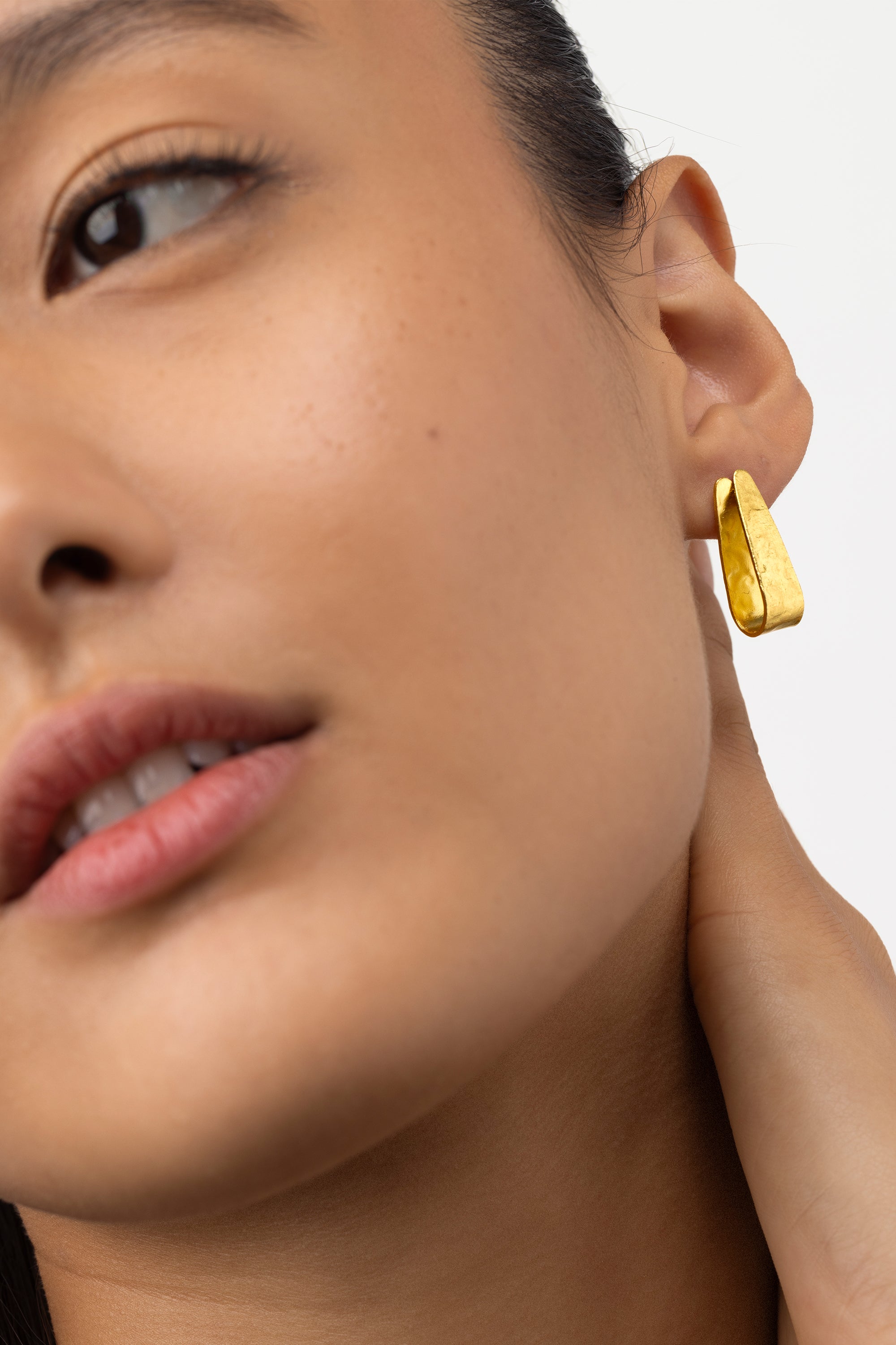 Orecchini mini cappio — Oro, foto 2