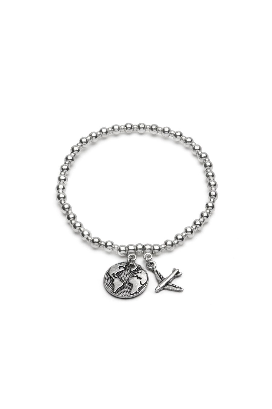Bracciale pendenti mappa — Argento
