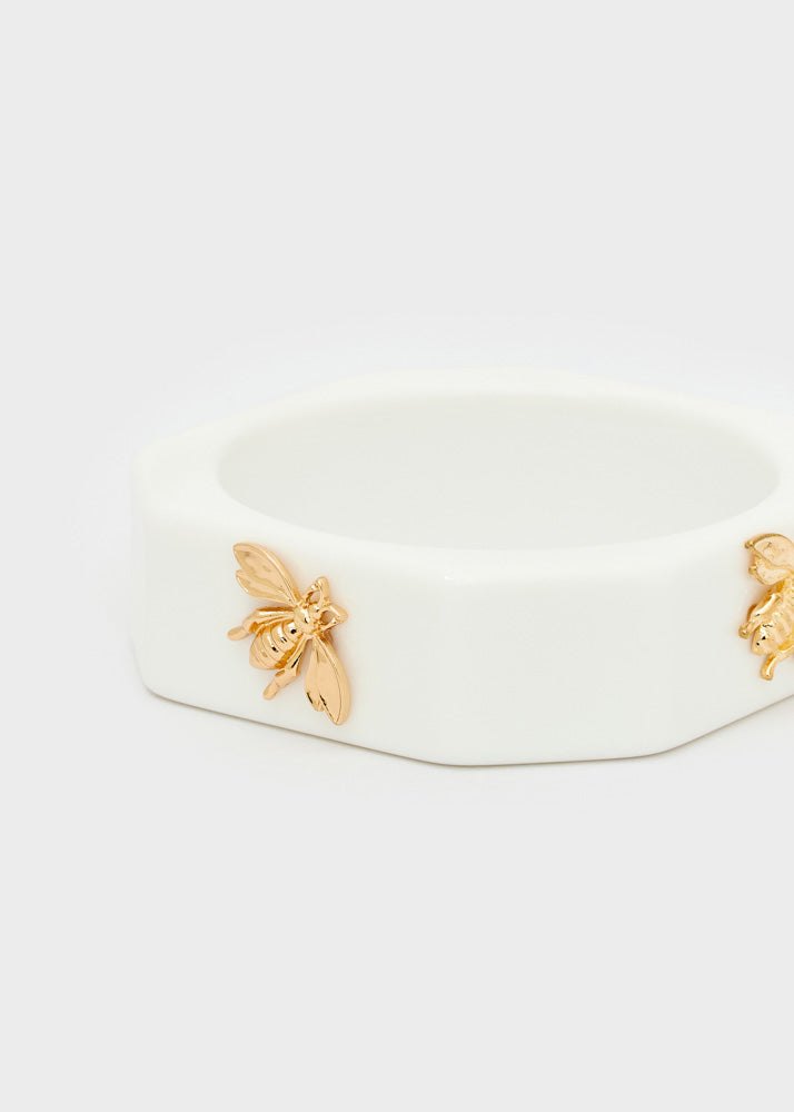 Bracciale rigido con ape — Beige, foto 3