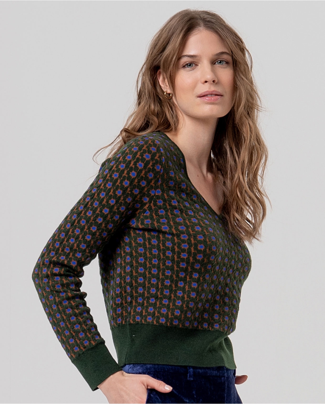 Maglia a v — Verde, foto 6