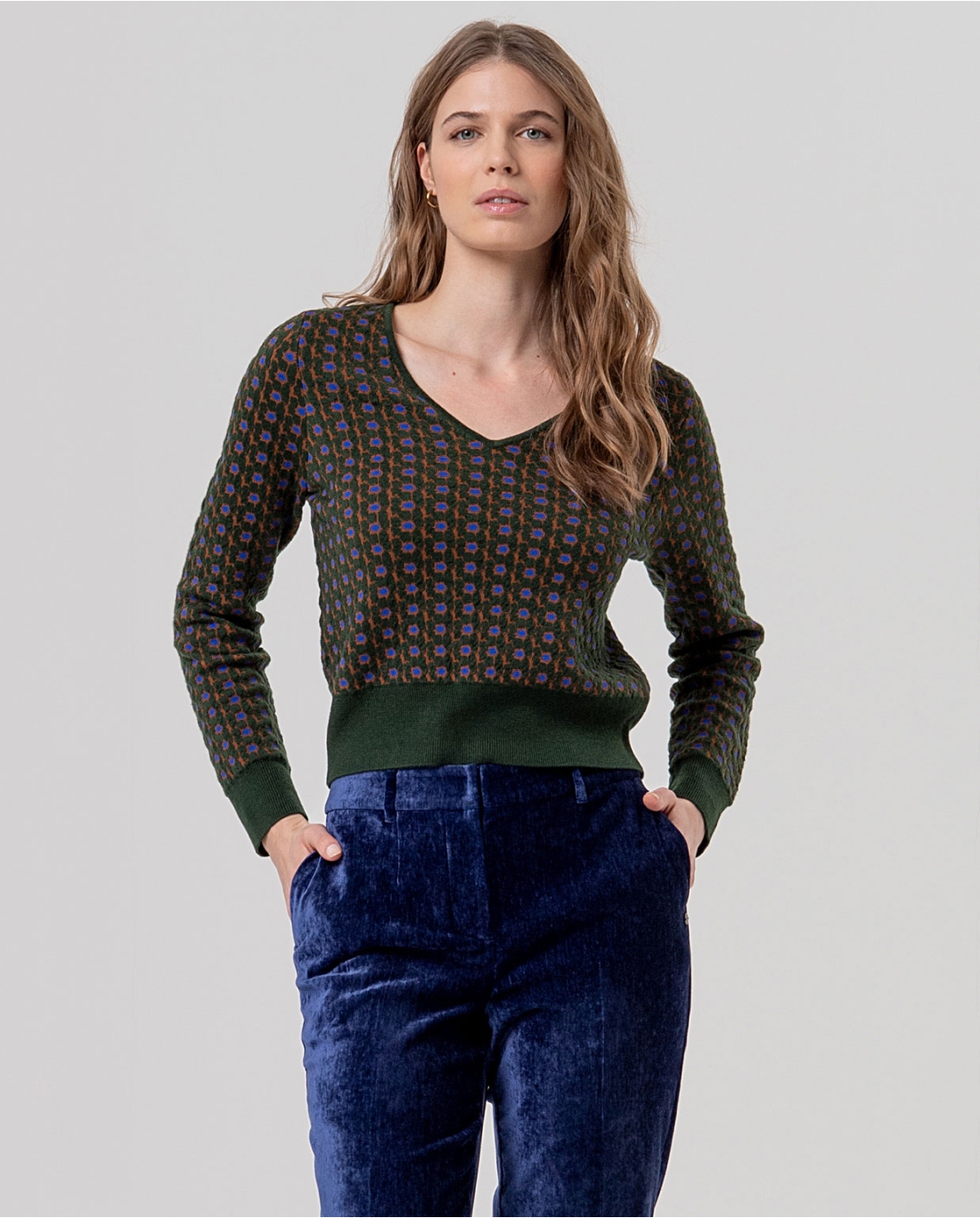 Maglia a v — Verde, foto 5