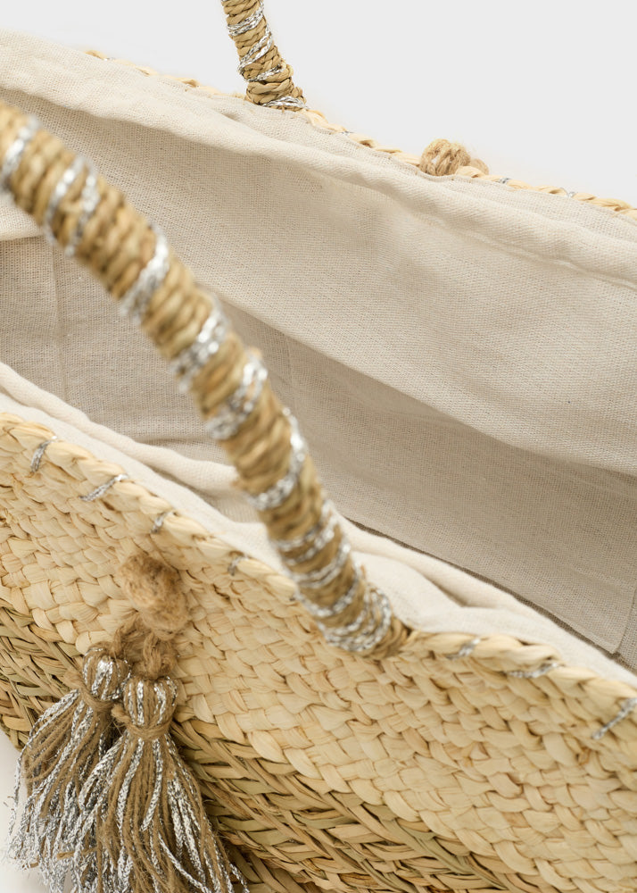 Borsa paglia — Beige, foto 3