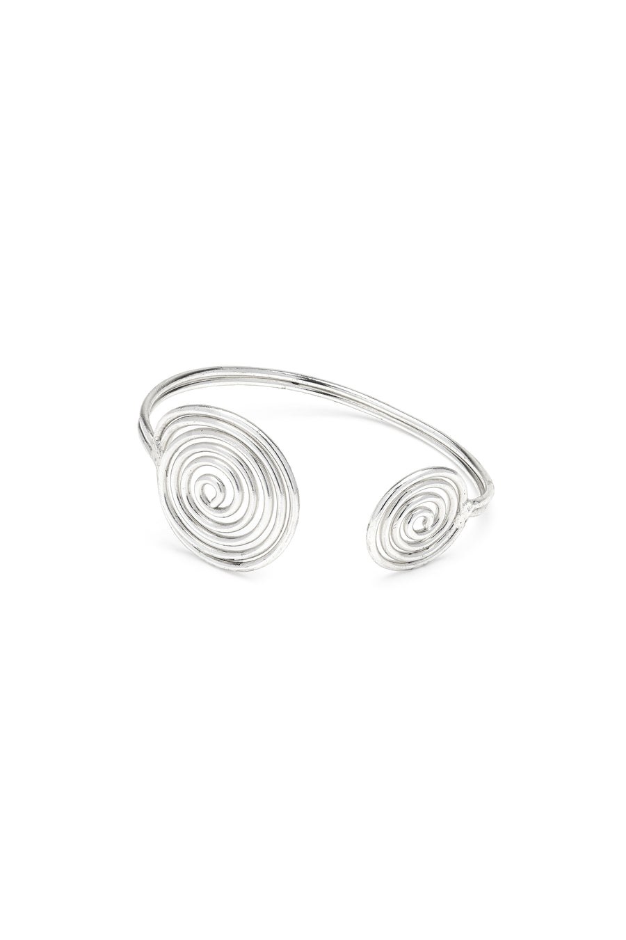Bangle aperto cerchi — Argento