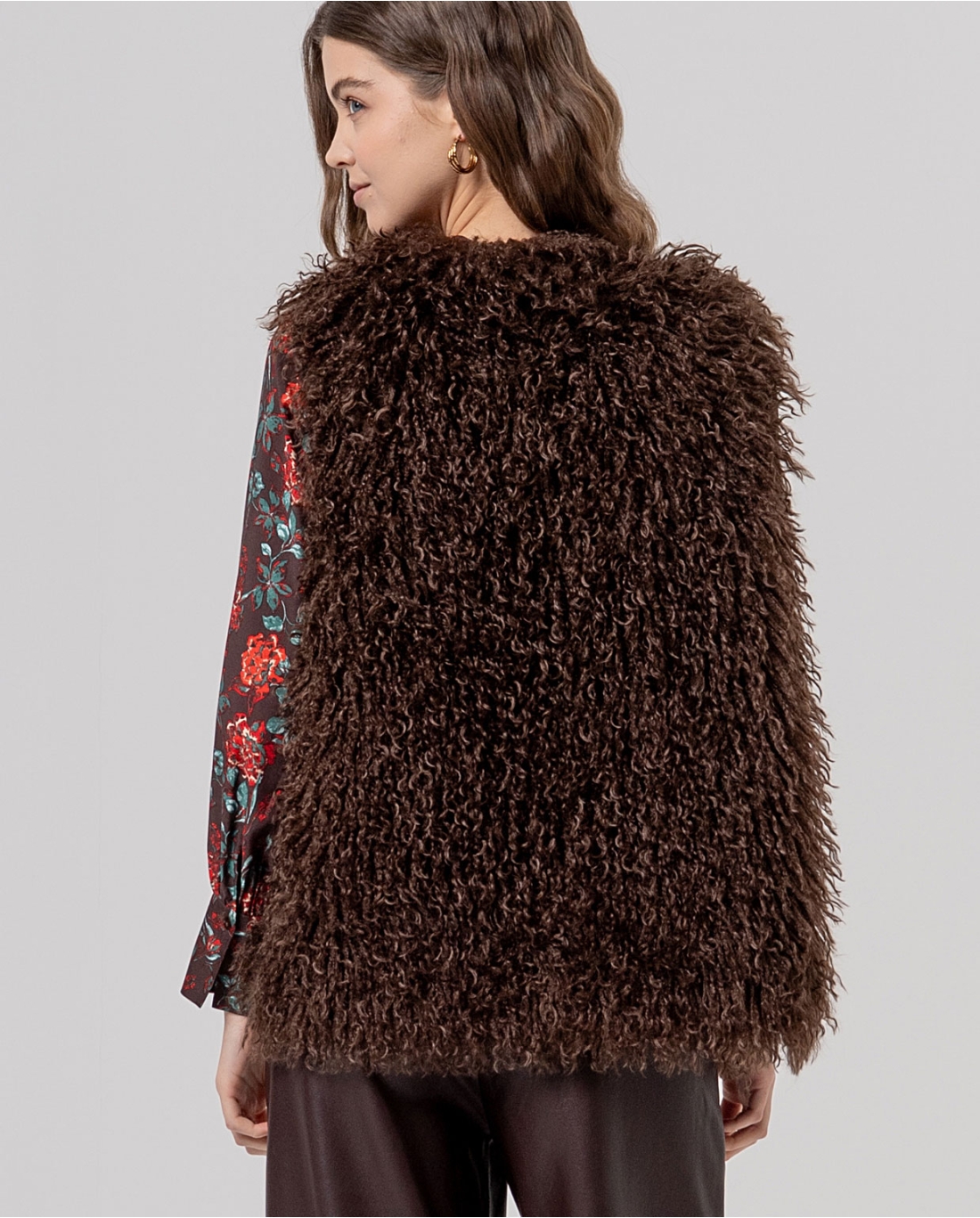 Gilet pelliccia — Cioccolato, foto 3