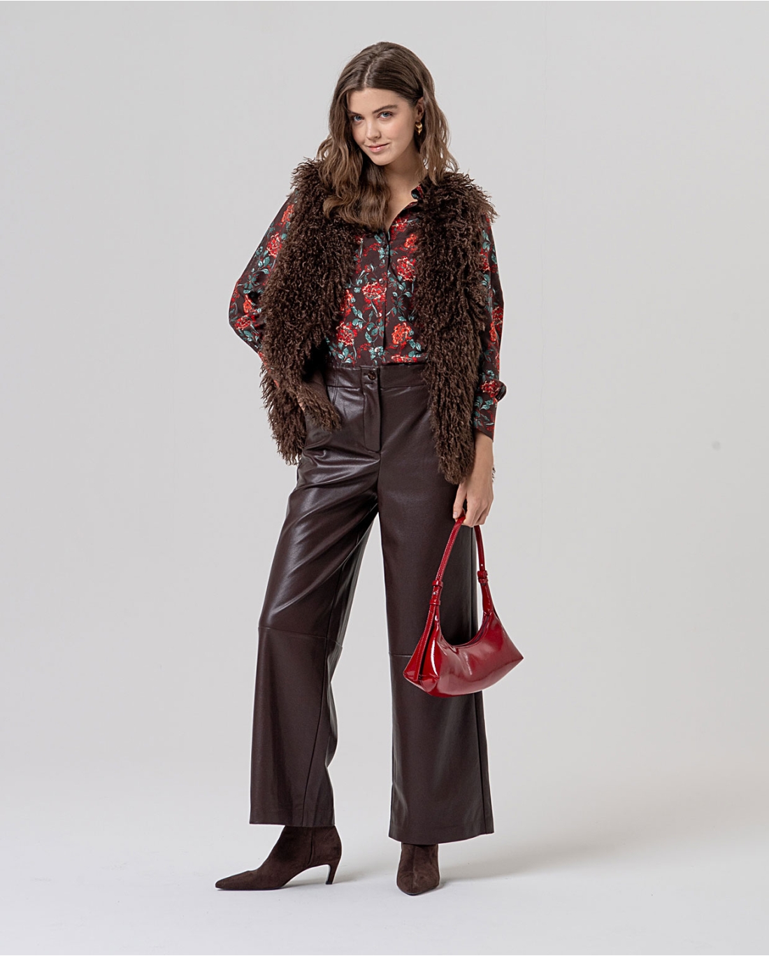 Gilet pelliccia — Cioccolato, foto 4