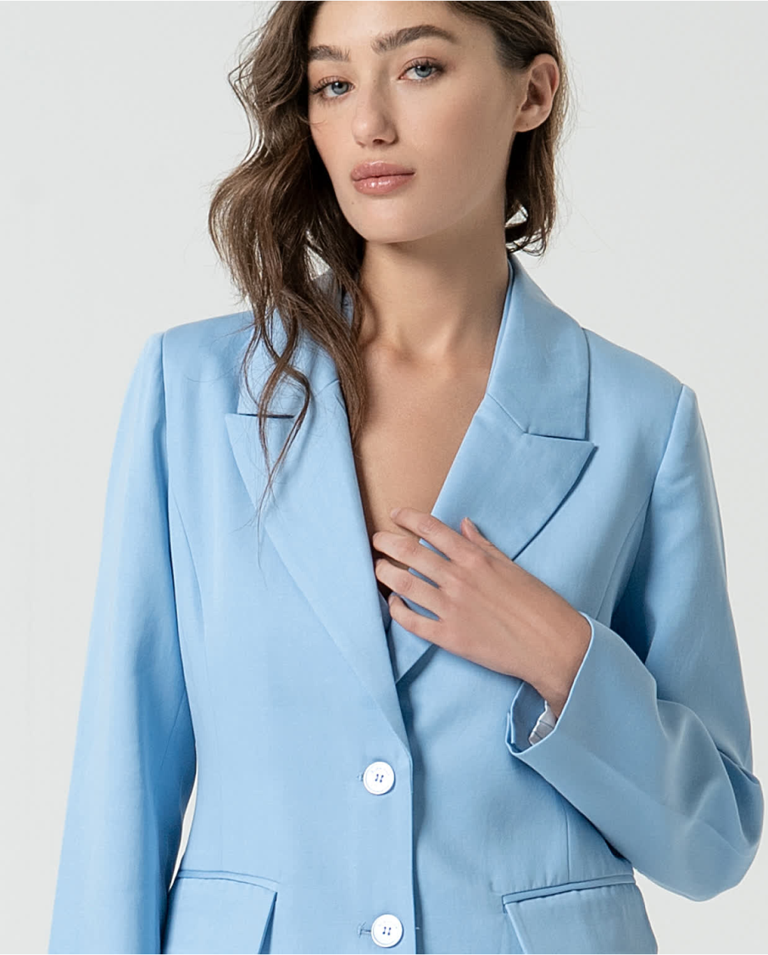 Blazer con bottoni — Bianco, foto 6