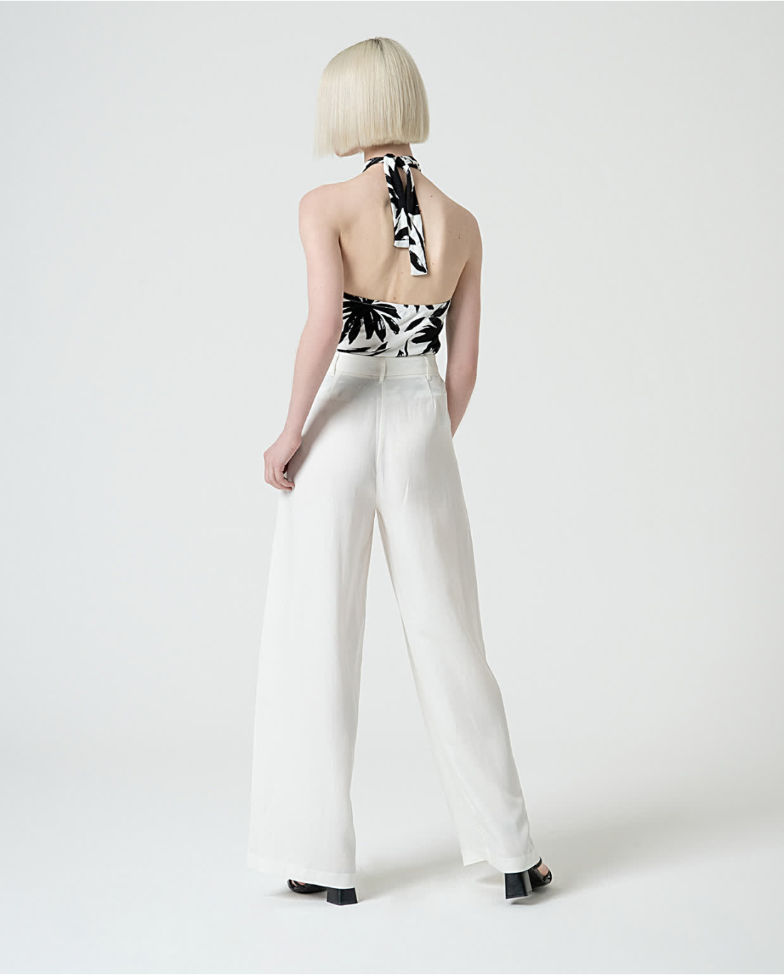 Pantalone lrgo — Bianco, foto 3