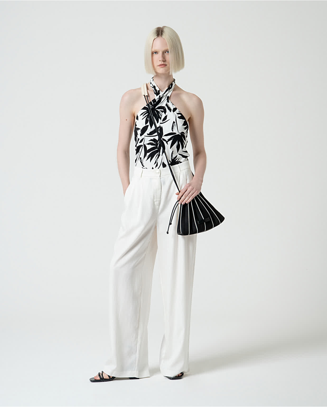 Pantalone lrgo — Bianco, foto 4