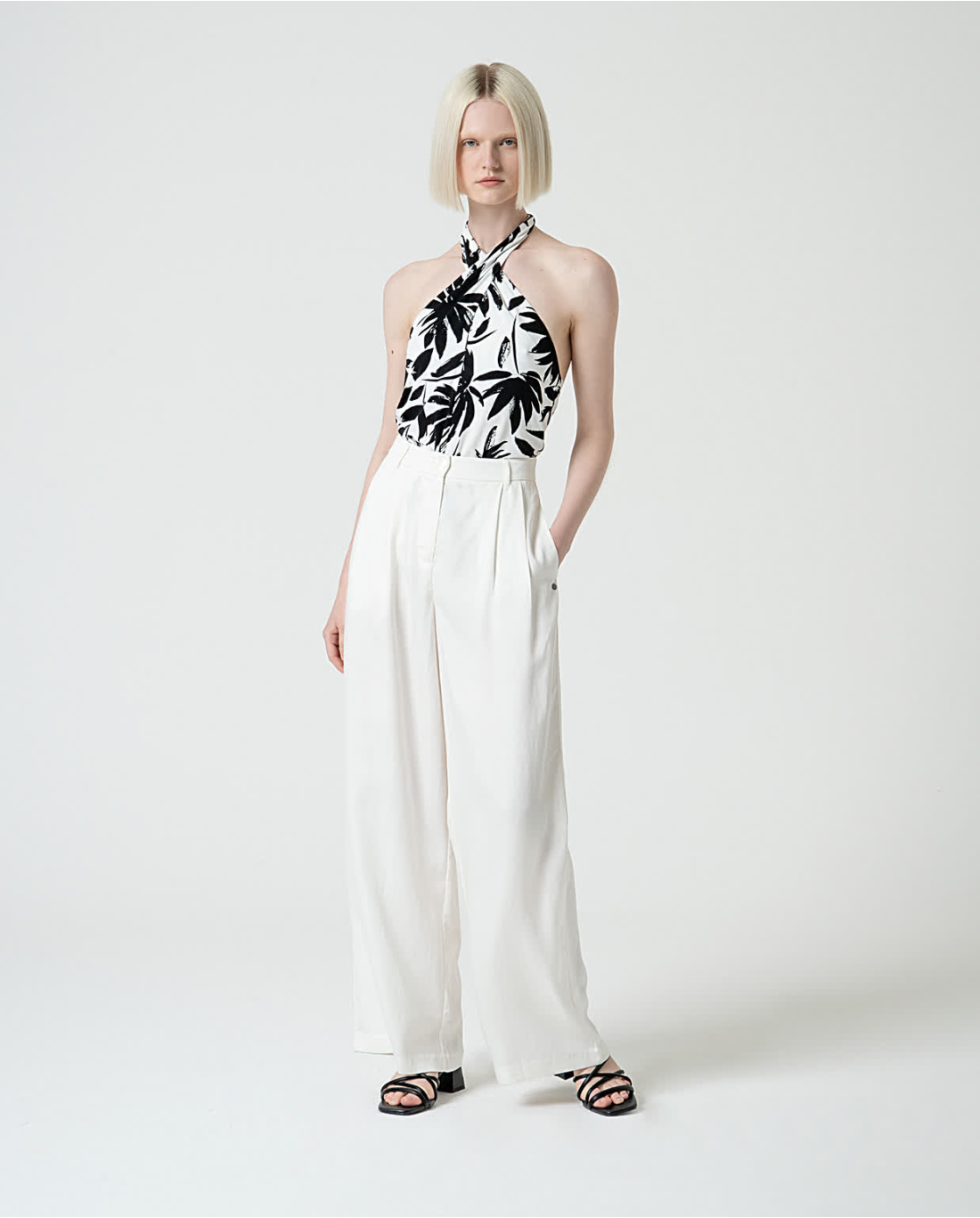 Pantalone lrgo — Bianco