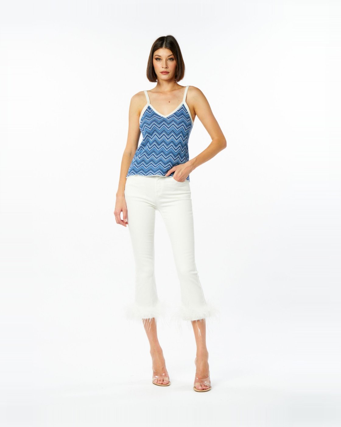 Pantalone fondo piume