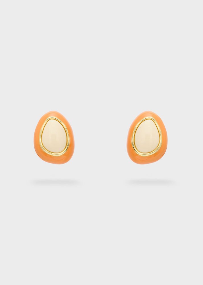Orecchini con clip — Arancio