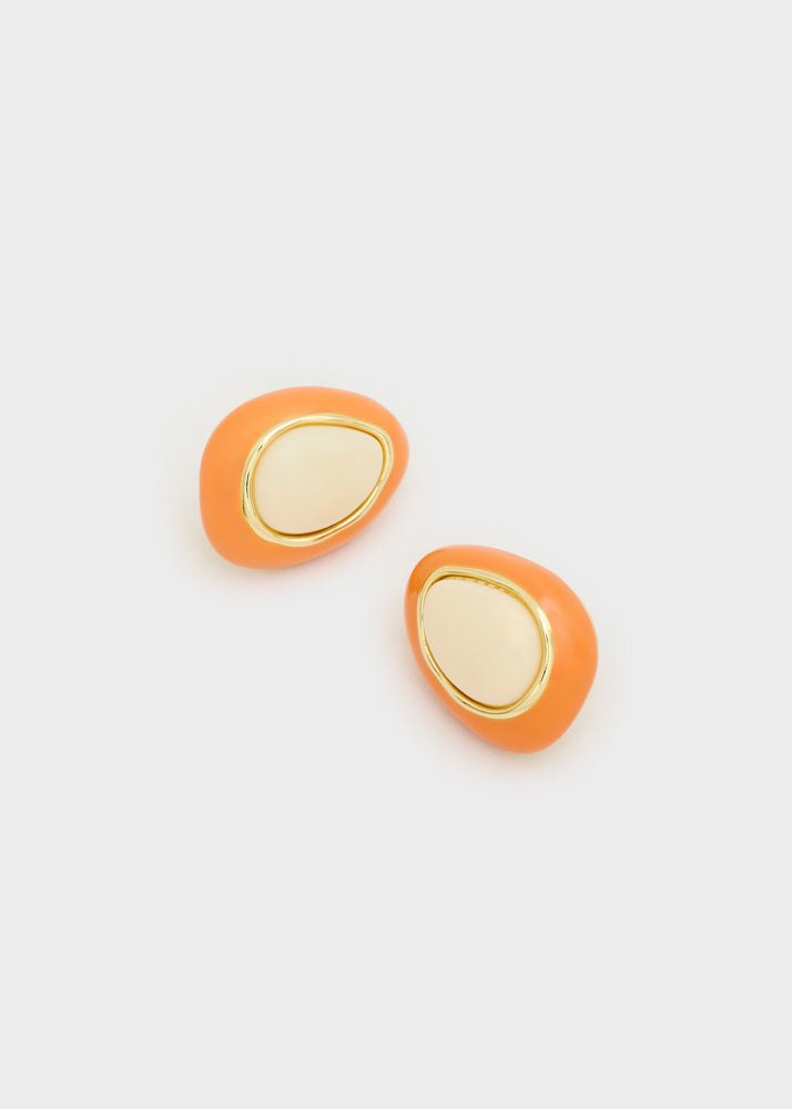 Orecchini con clip — Arancio, foto 2