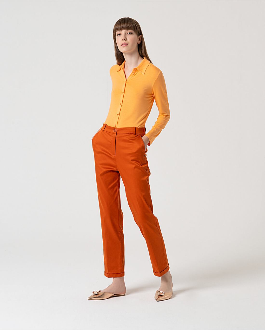 Pantaloni — Arancio