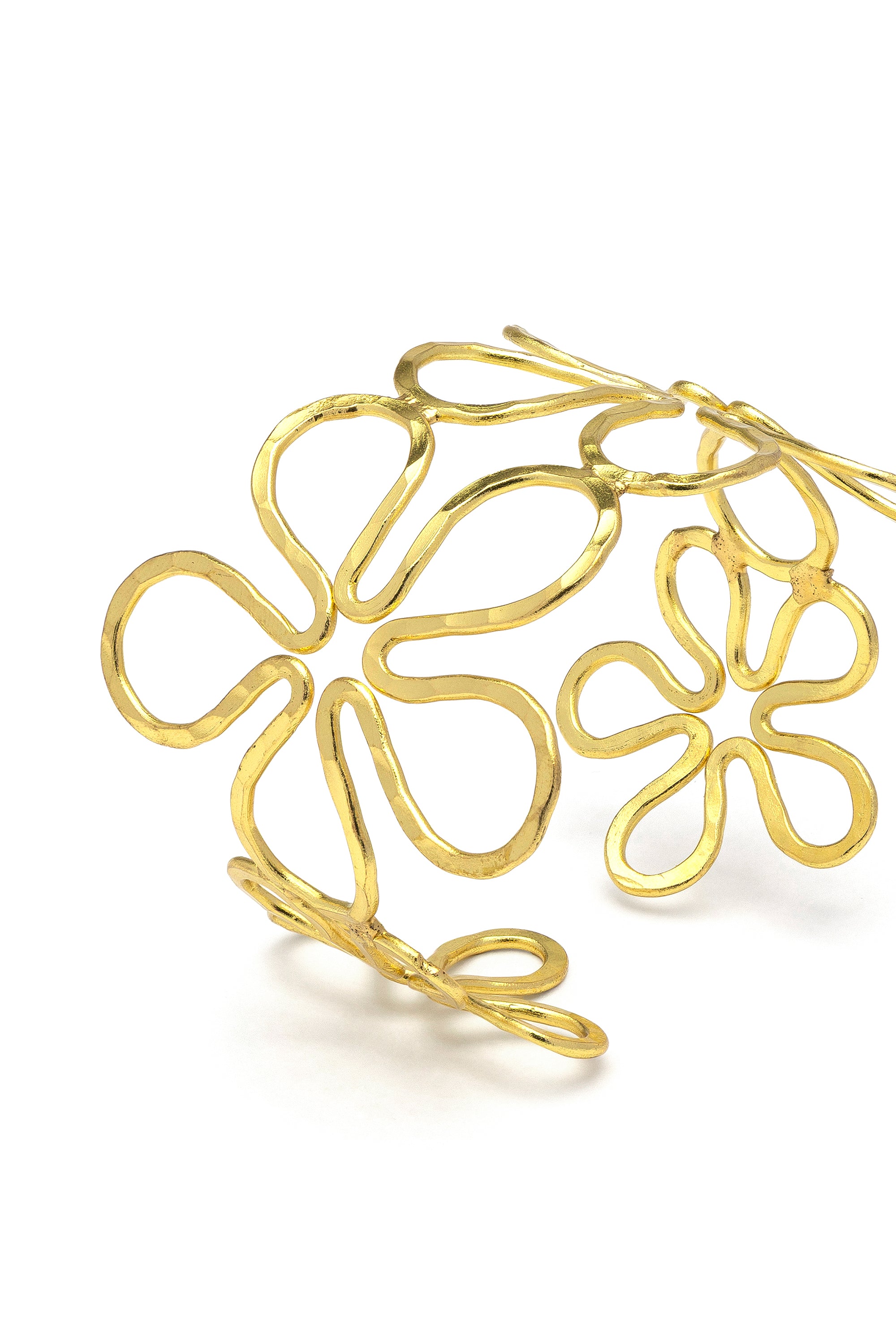 Bacciale fascia fiori — Oro, foto 4