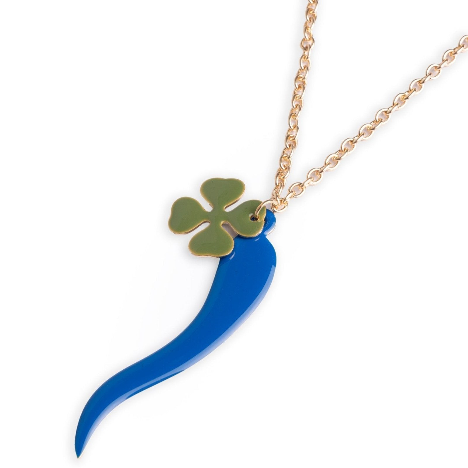 Collana corno — Blu, foto 2