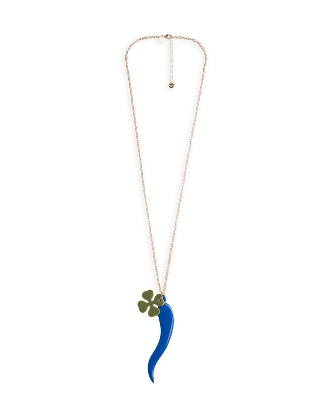 Collana corno — Blu