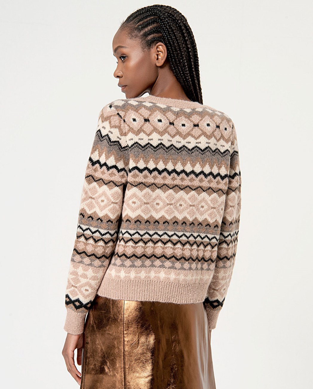 Maglia fantasia — Beige, foto 3