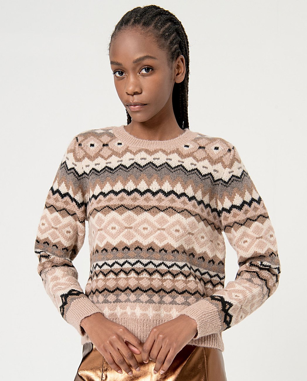 Maglia fantasia — Beige