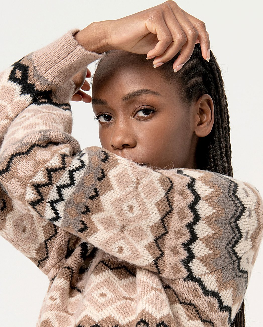 Maglia fantasia — Beige, foto 2