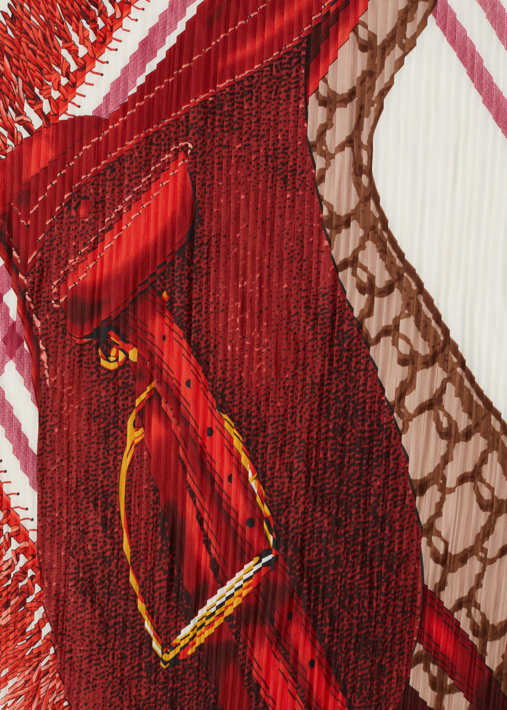 Foulard horse big bianco/rosso — Bianco, foto 3