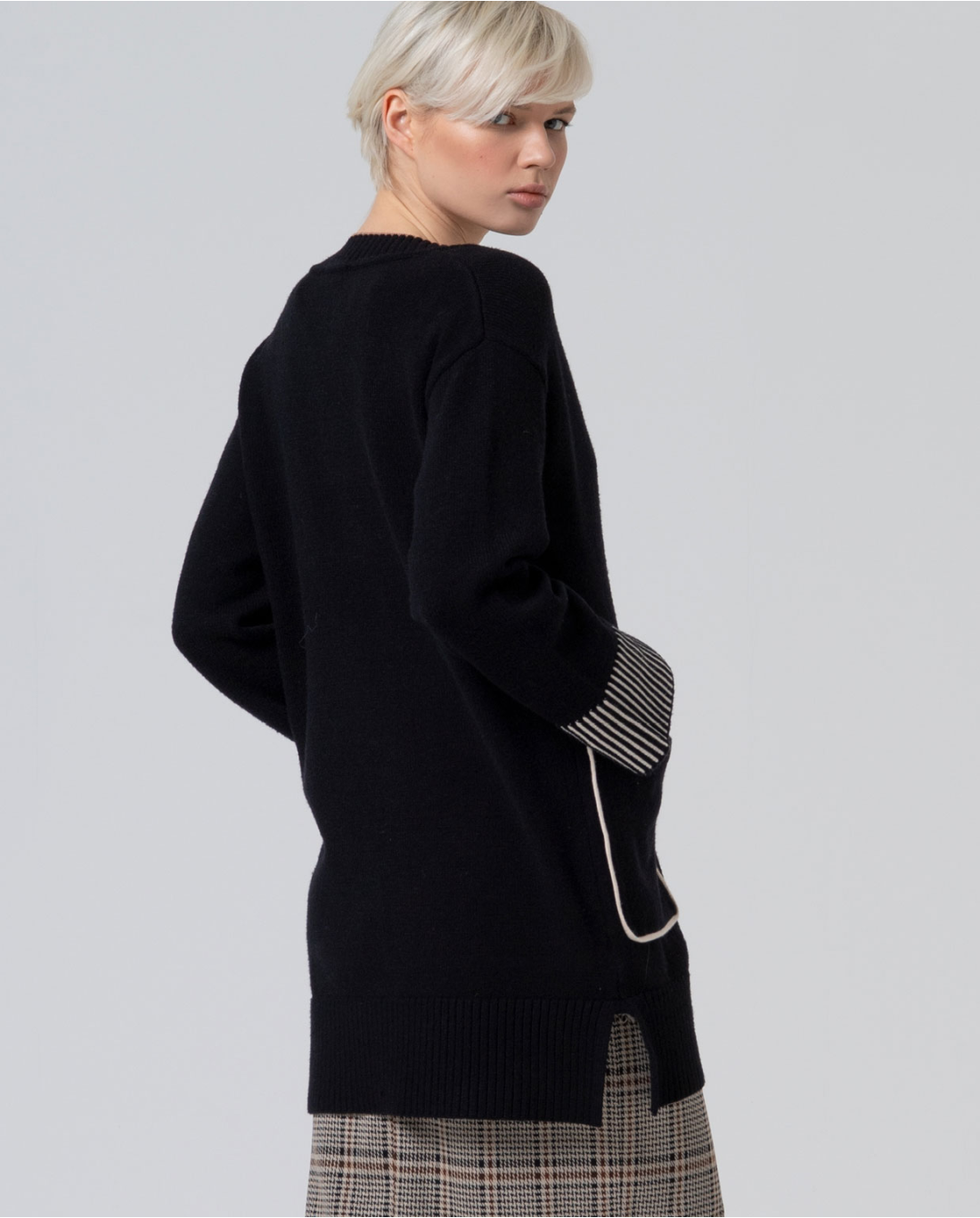 Cardigan tasche — Verde, foto 4