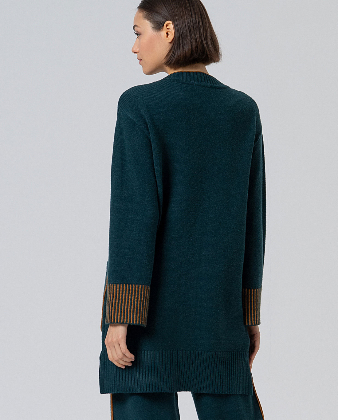 Cardigan tasche — Verde, foto 7