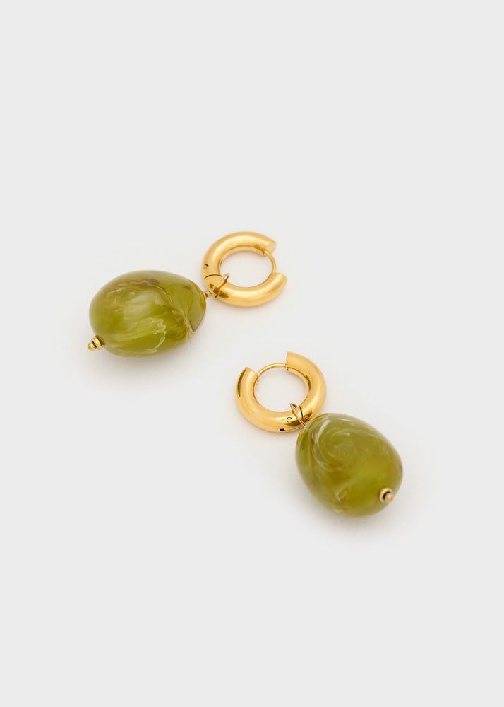 0ecchini pendenti — Verde, foto 2