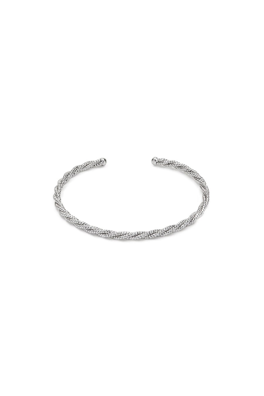 Bangle aperto torchon — Argento