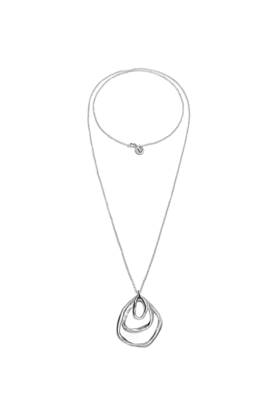 Pendente ovali irregolare — Argento