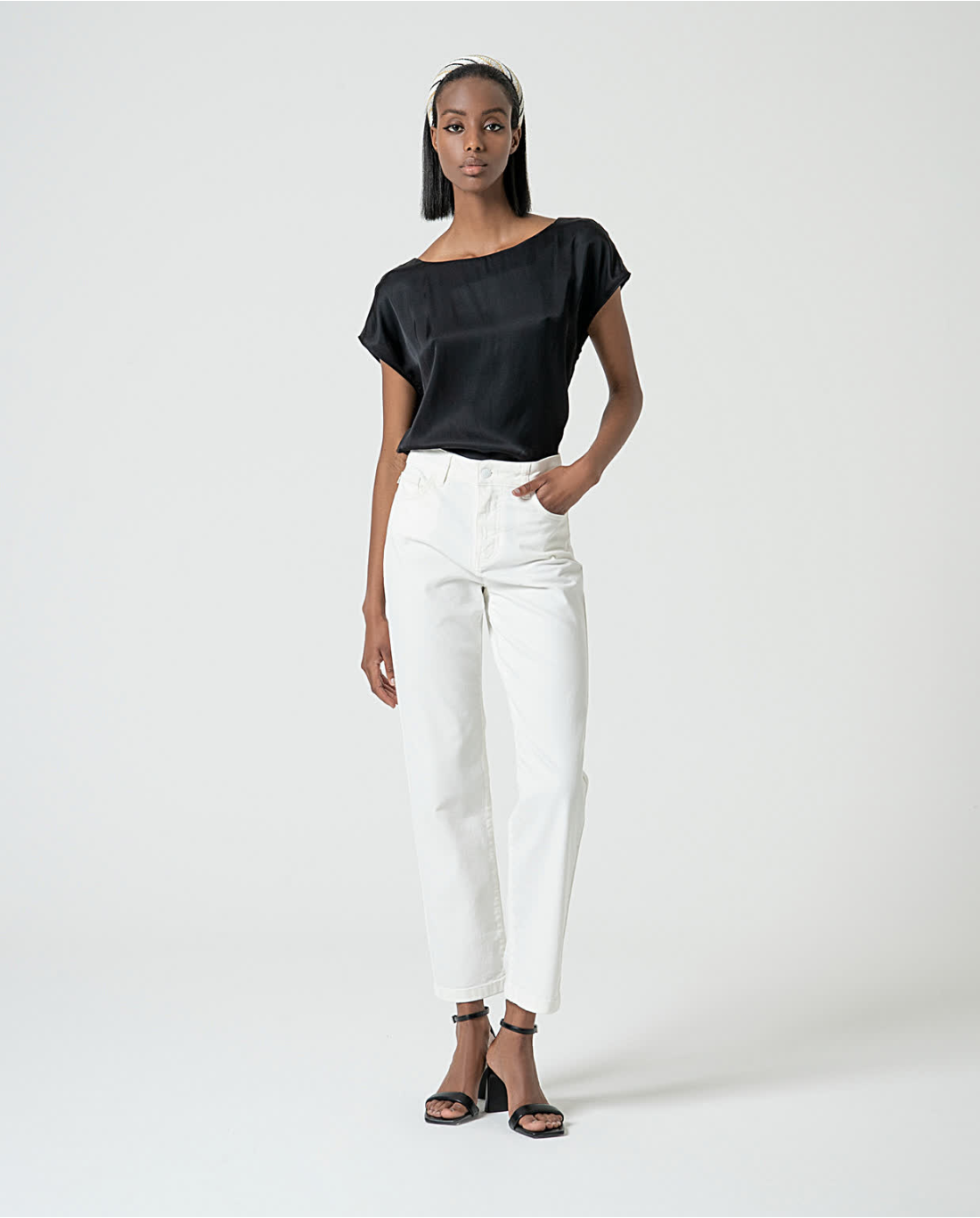 Pantalone 5 tasche — Bianco