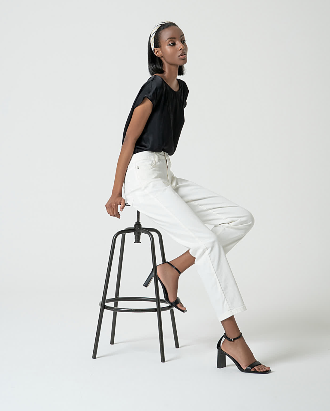 Pantalone 5 tasche — Bianco, foto 2