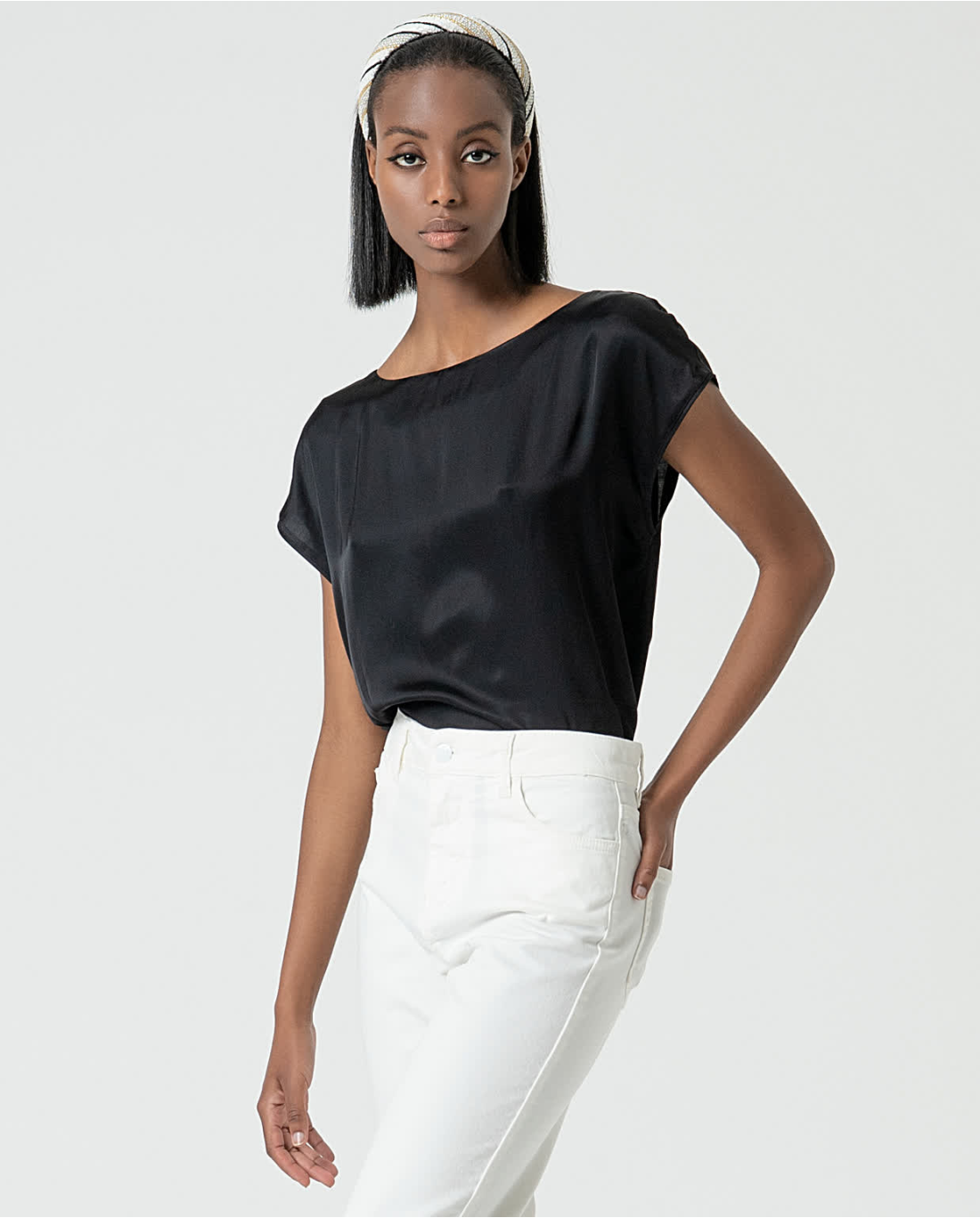 Pantalone 5 tasche — Bianco, foto 3