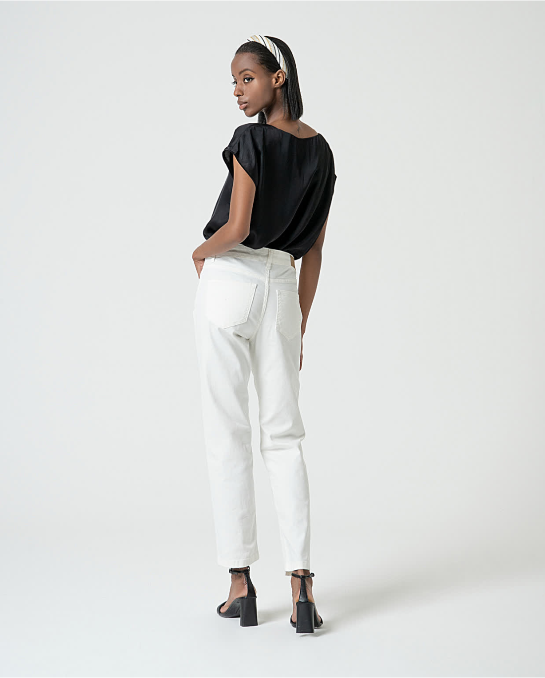 Pantalone 5 tasche — Bianco, foto 4