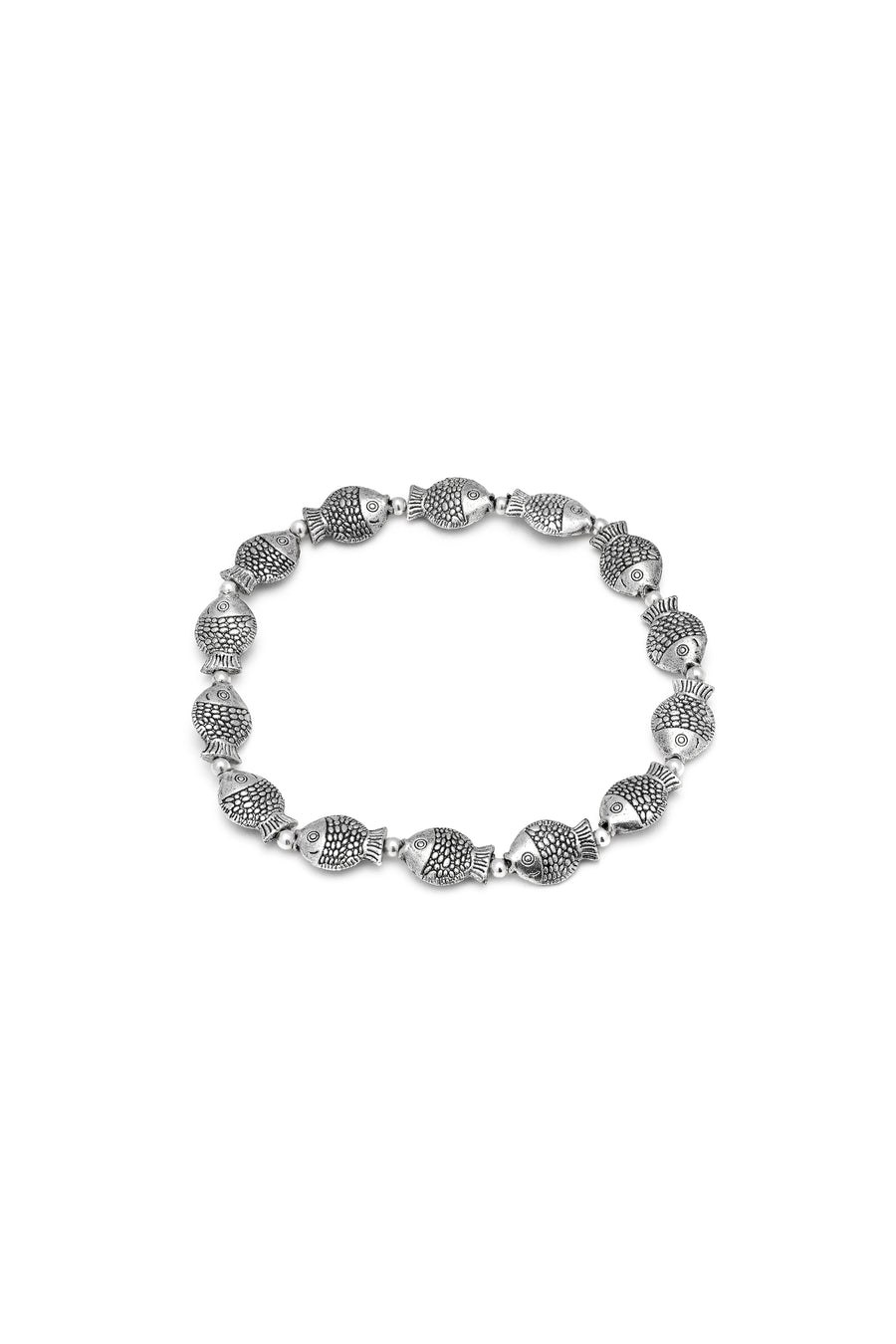 Bracciale pesci — Argento