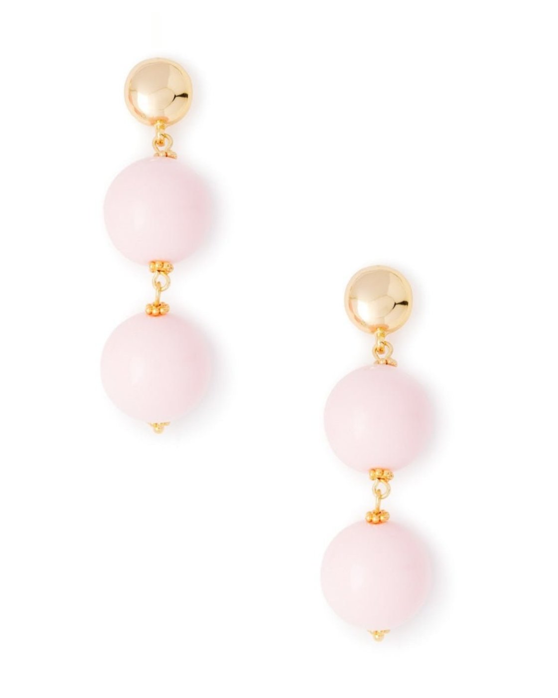Orecchini pendenti balls rosa — Rosa