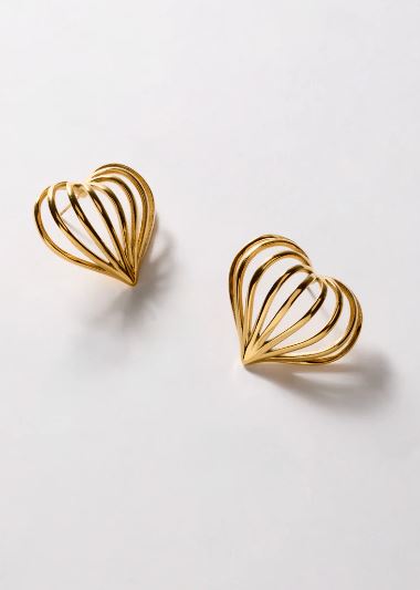 Orecchini cuori — Oro, foto 2
