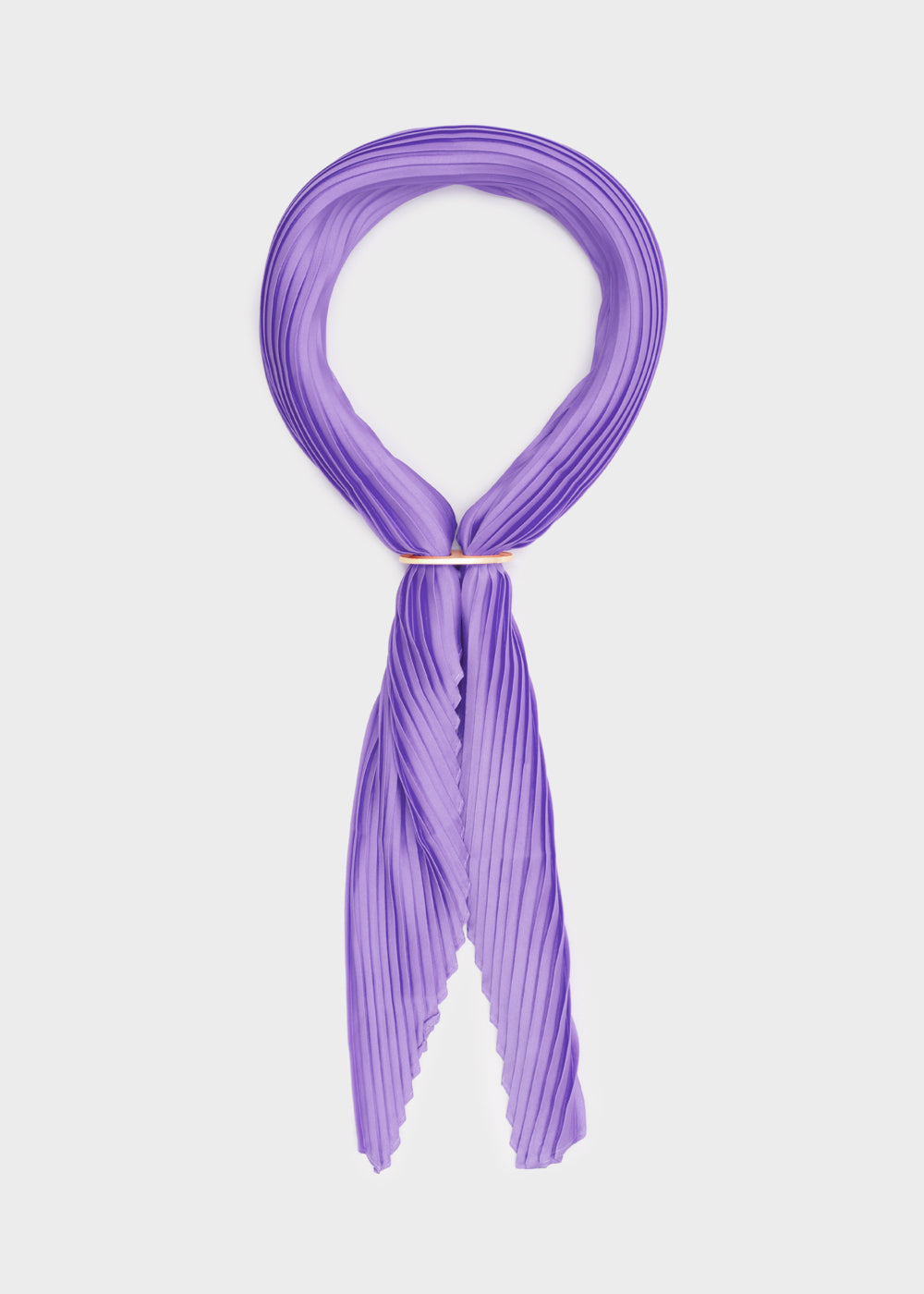 Foulard plisse con anello — Viola, foto 2