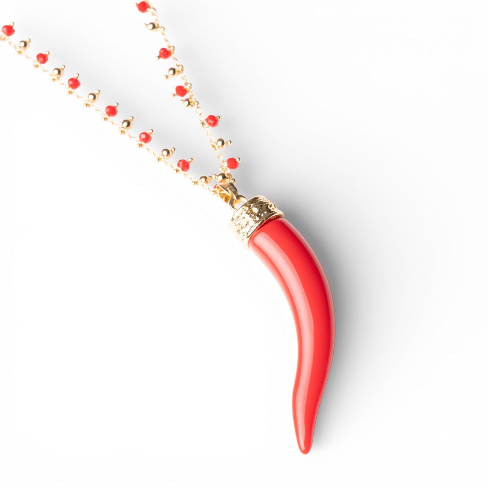Collana cornetto — Rosso, foto 2