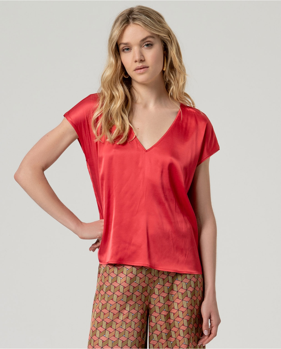 Blusa scollo a v