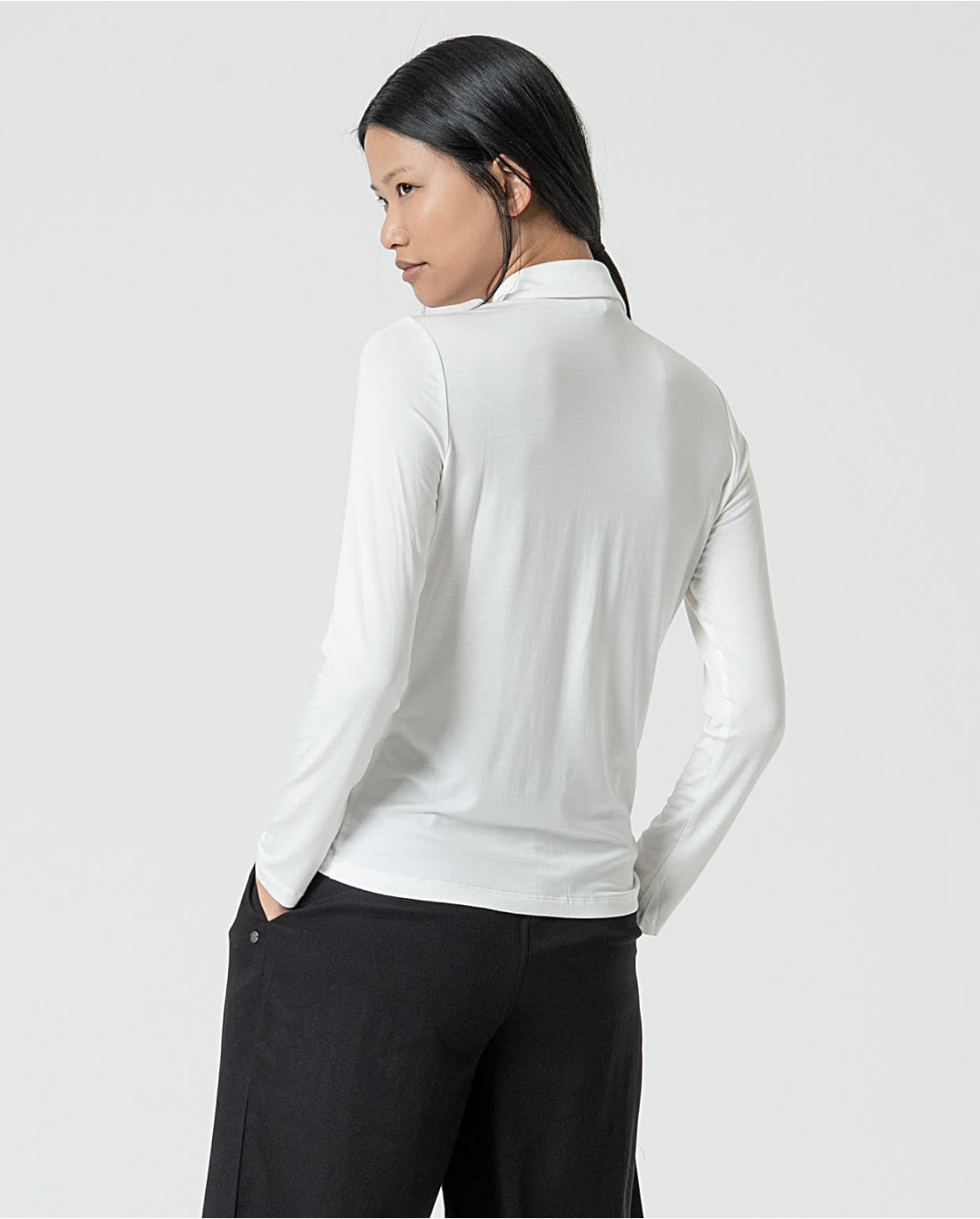 Camicia manica lunga — Bianco, foto 3