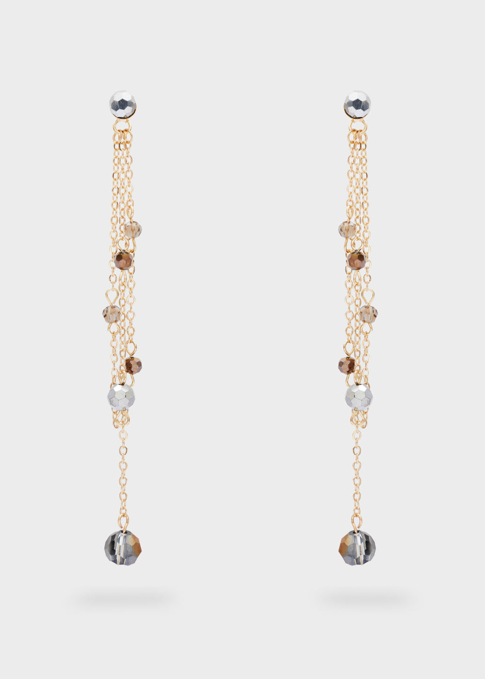 Orecchini lunghi multifilo — Oro