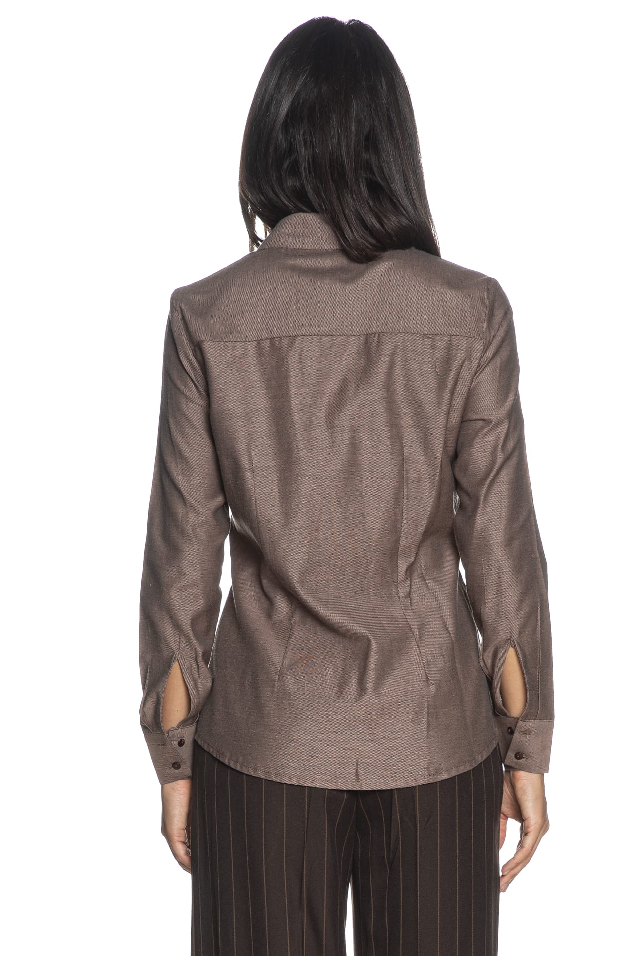 Camicia cn strass bottoni — Bianco, foto 3