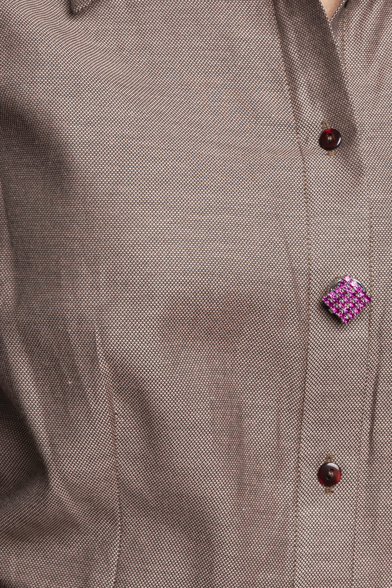 Camicia cn strass bottoni — Bianco, foto 5