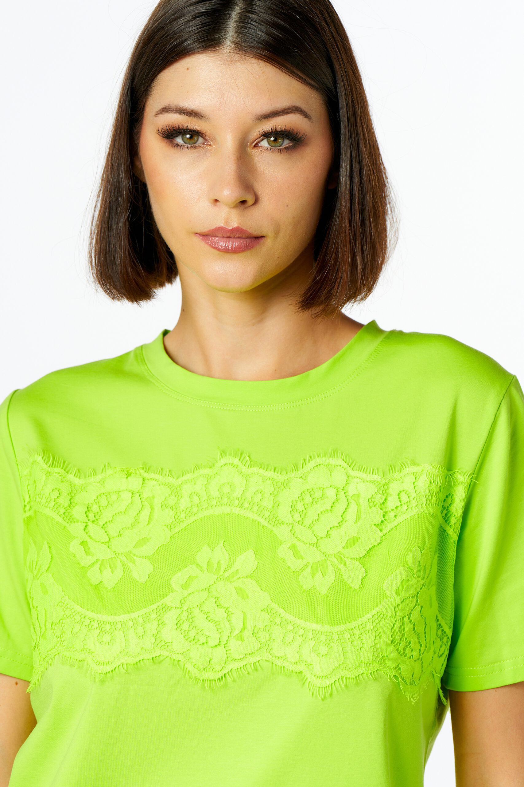 T-shirt pizzo — Azzurro, foto 3