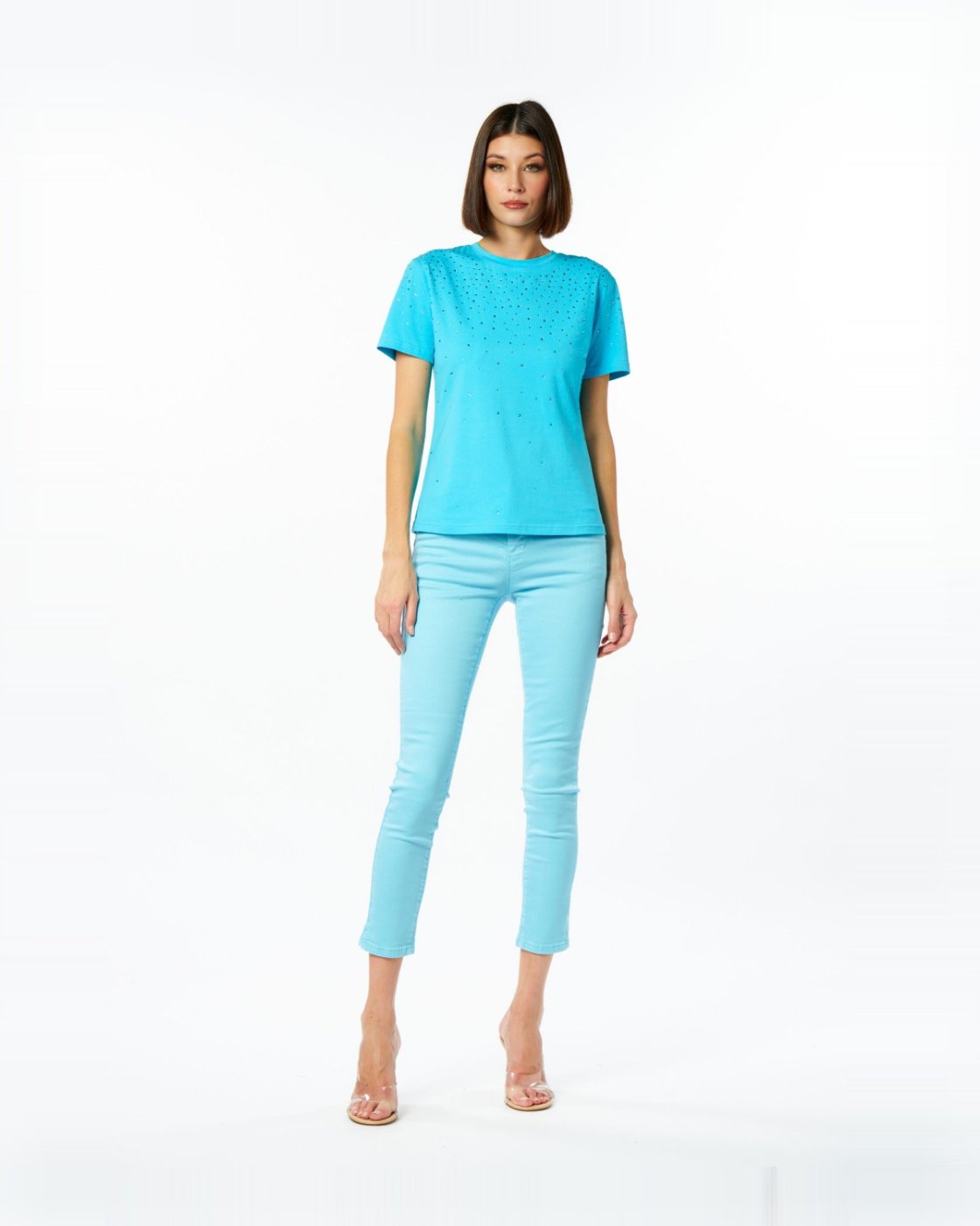 T-shirt cascata diamanti