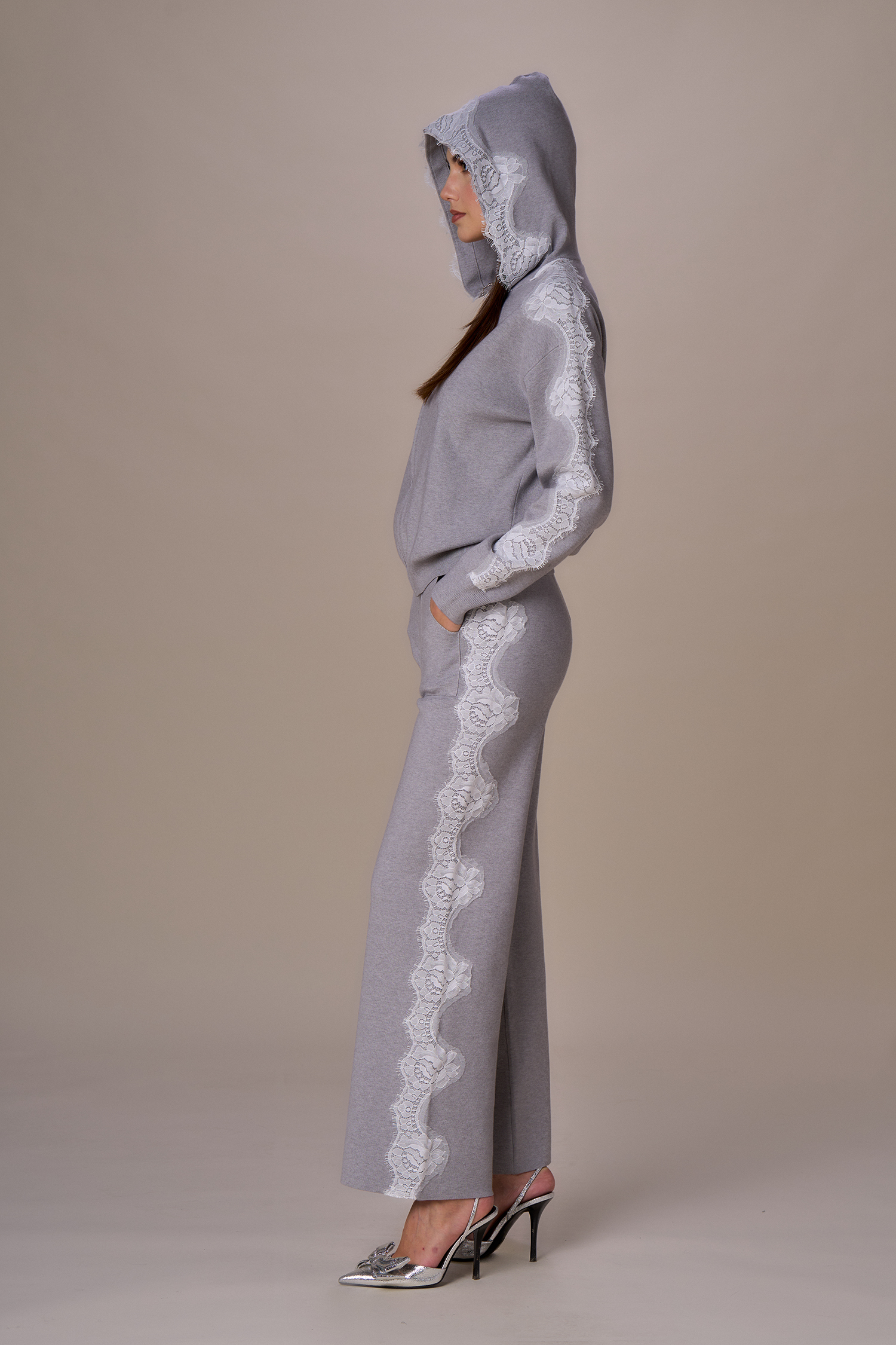 Pantalone pizzo — Nero, foto 3