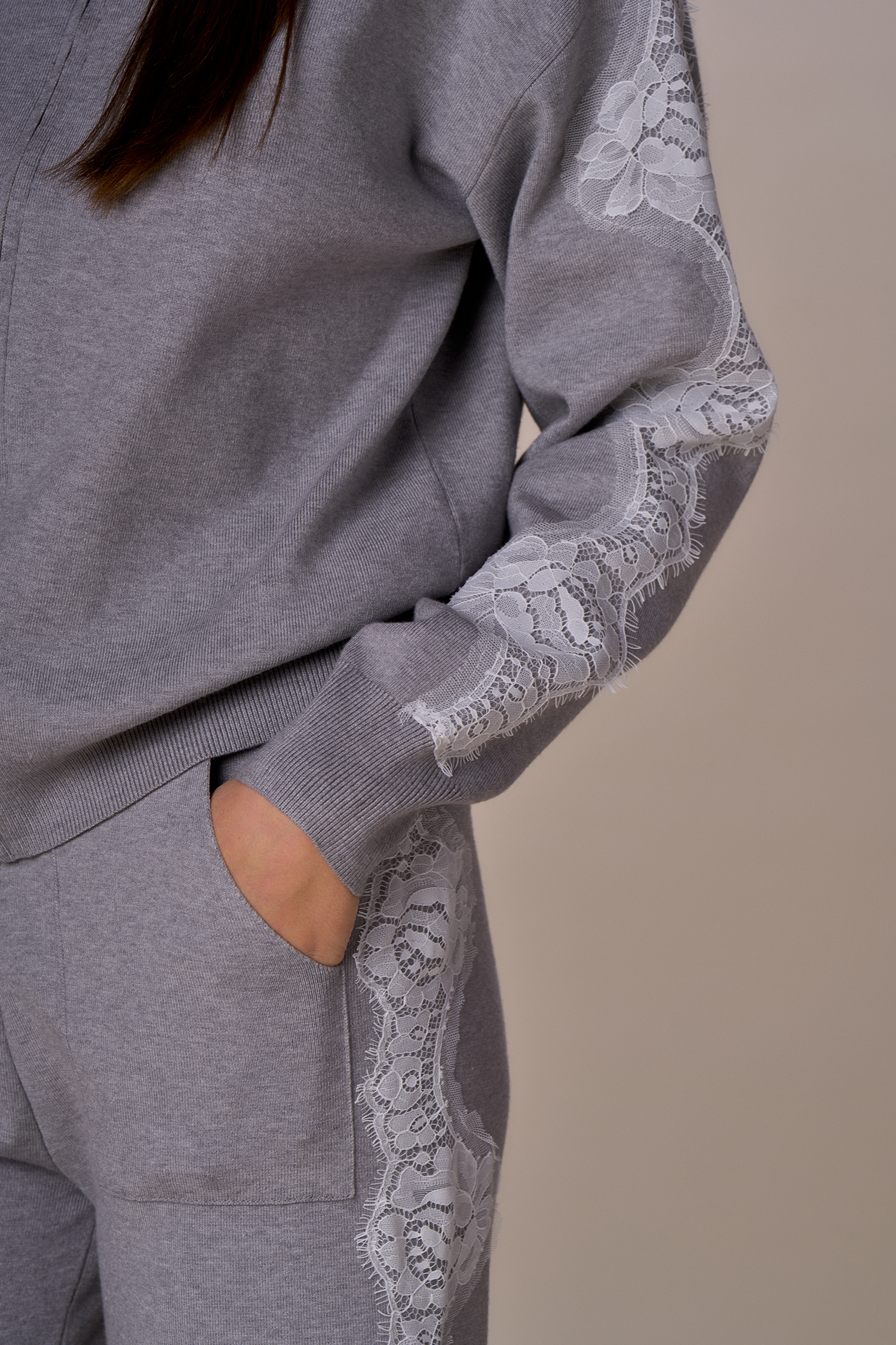 Pantalone pizzo — Nero, foto 4